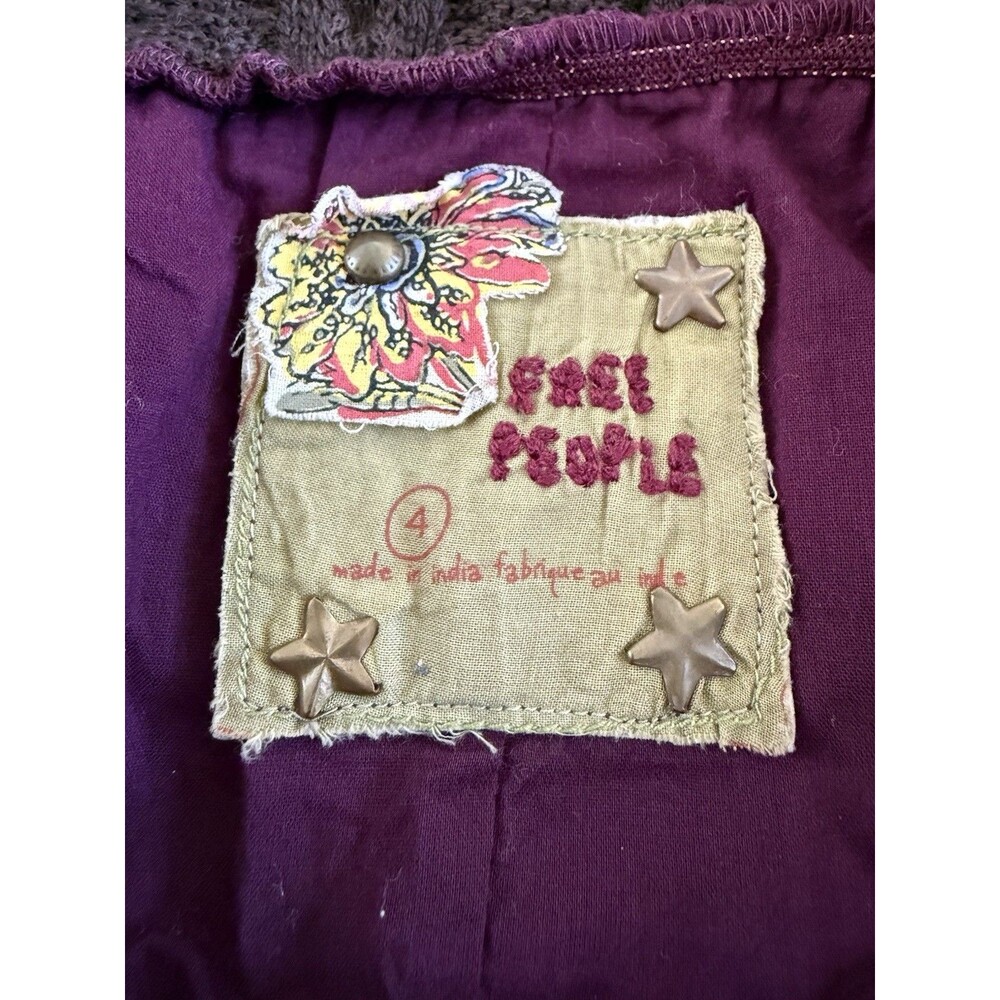 Vintage Free People Dress Y2K Boho Crochet Lace Empire Waist Festival S - Picture 13 of 16